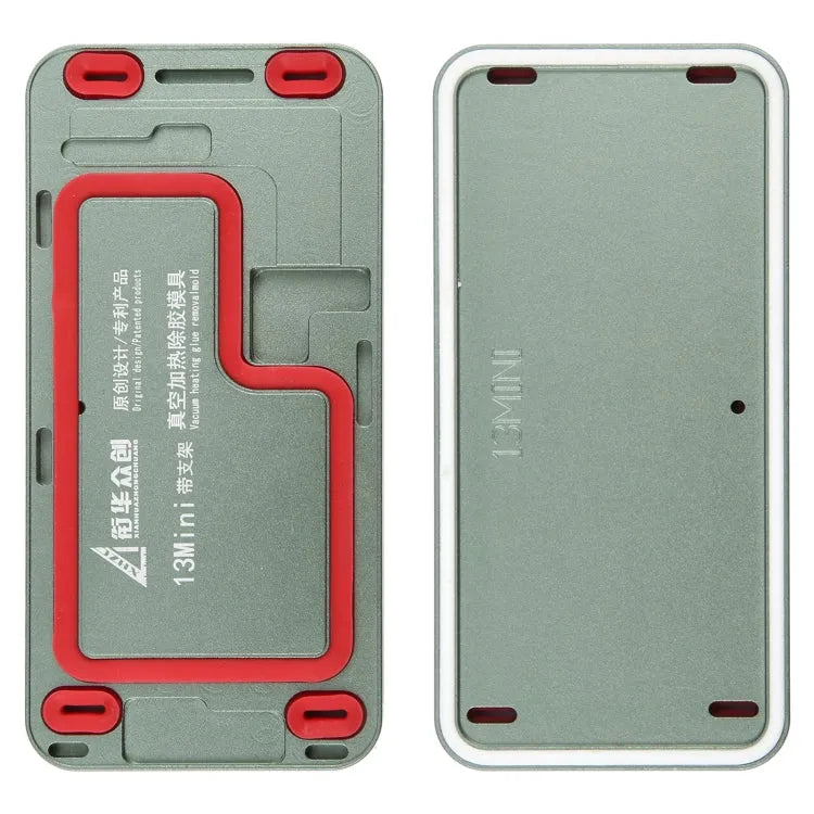 13 mini LCD-schermframe: vacuümverwarmingsmal voor het verwijderen van lijm met houder voor iPhone