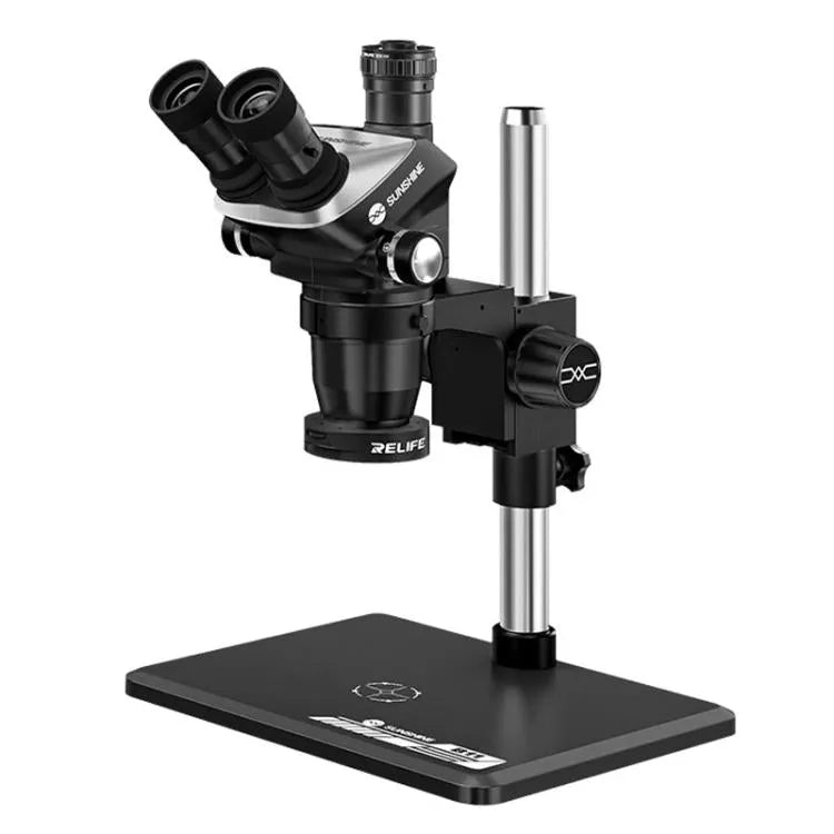 SUNSHINE 71 Ultra-B11 mobiele telefoon reparatie trinoculaire microscoop gestapelde / continue zoom HD microscoop (zwart zilver)