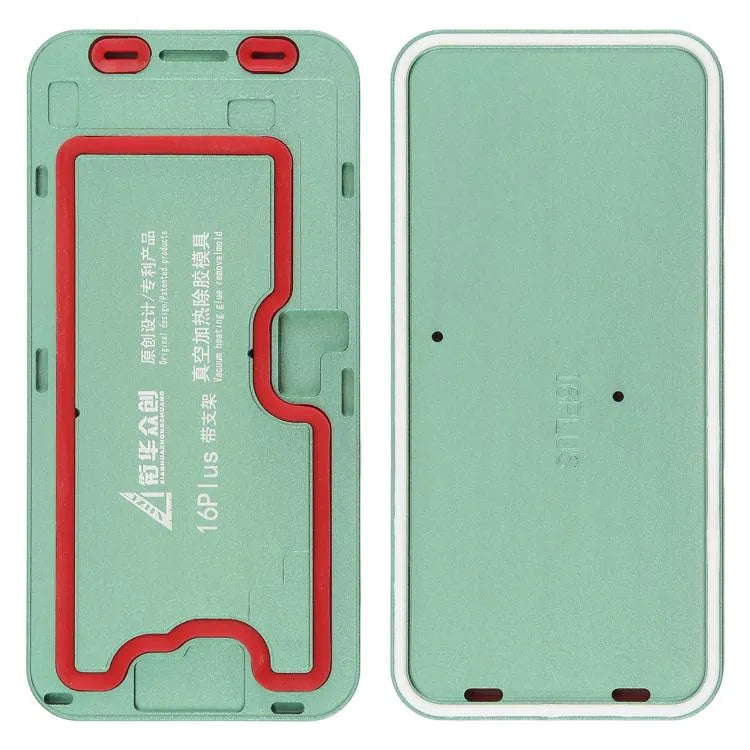 16 Plus LCD-schermframe vacuümverwarming lijmverwijderingsmal met houder voor iPhone