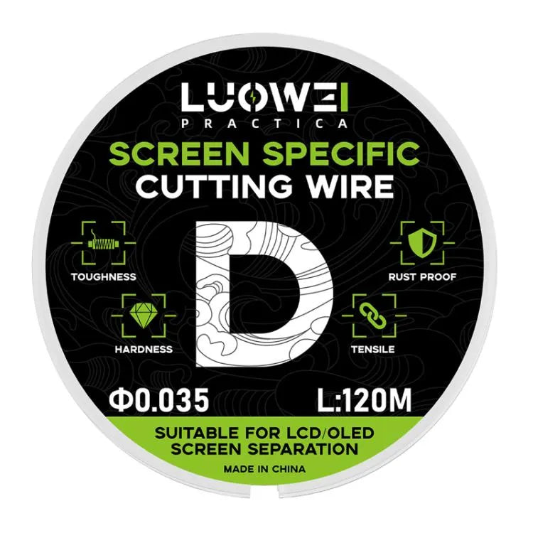 LUOWEI 120M mobiele telefoon LCD-scherm scheidingslijn hoge hardheid snijdiamantdraad, specificatie: D 0,035 mm