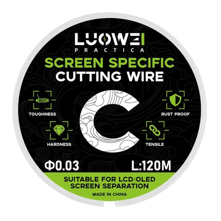 LUOWEI 120M mobiele telefoon LCD-scherm scheidingslijn hoge hardheid snijdiamantdraad, specificatie: C 0,03 mm