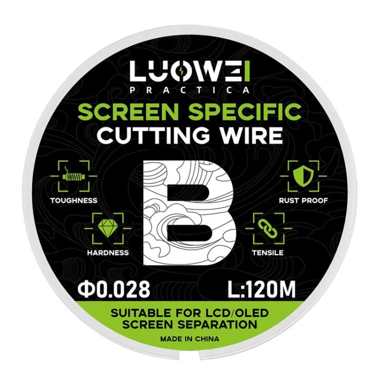 LUOWEI 120M mobiele telefoon LCD-scherm scheidingslijn hoge hardheid snijdiamantdraad, specificatie: B 0,028 mm