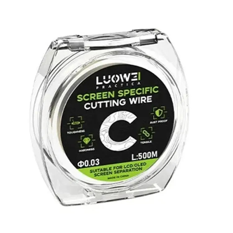 LUOWEI 500M staaldraad mobiele telefoon scherm scheidingsdraad snijdraad, specificatie: C 0,03 mm