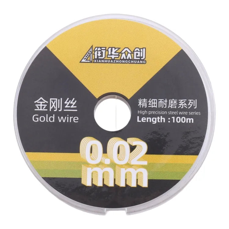0,02 mm x 100 m gebogen LCD-schermscheidingsdiamantdraad