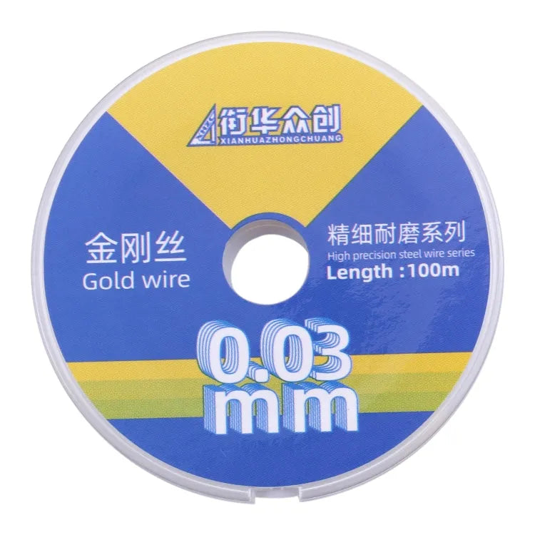 0,03 mm x 100 m gebogen LCD-scherm scheiding diamantdraad