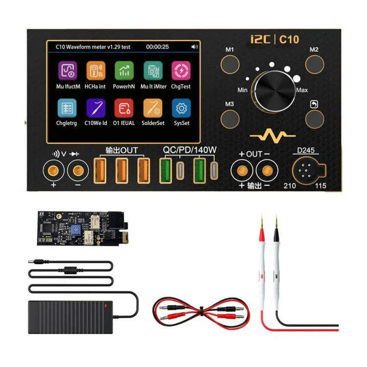 i2C C10 Ultra-precieze digitale golfvormampèremeter met ladingdetectie/spanningsmeting, model: Set 2