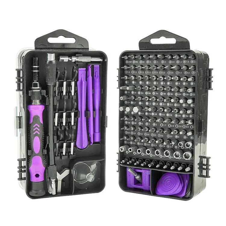 138 in 1 DIY Mobiele Telefoon Demontage Tool Clock Reparatie Multifunctionele Tool Schroevendraaier Set (Paars)