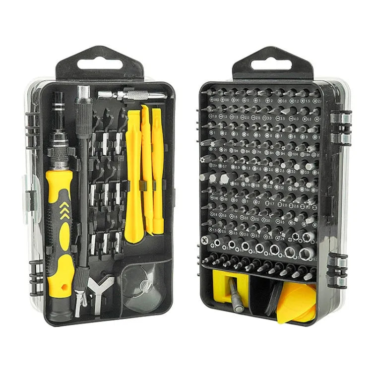 138 in 1 DIY Mobiele Telefoon Demontage Tool Clock Repair Multifunctionele Tool Schroevendraaier Set (geel)