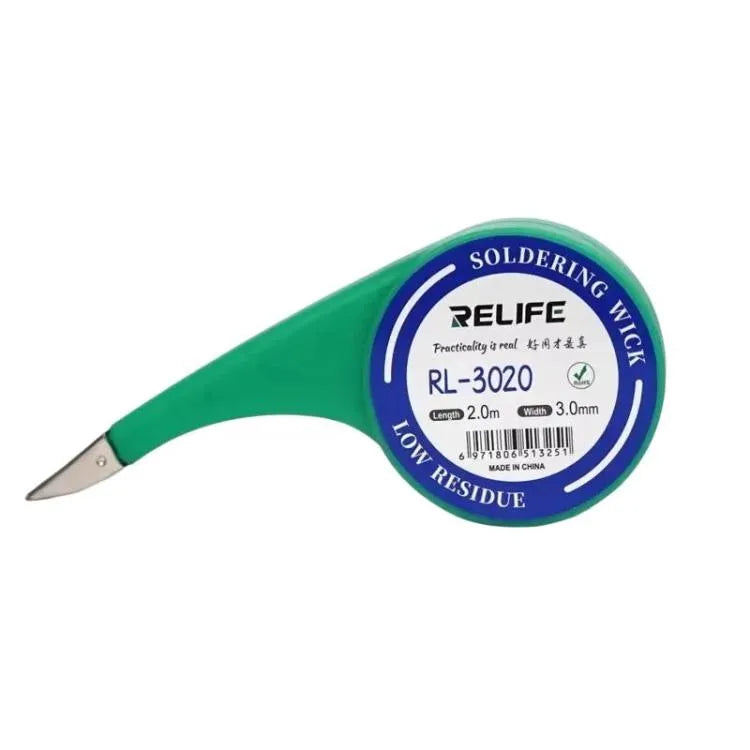 RELIFE 3mm x 2m Krachtige soldeerverwijderingstape met weinig residu, geen reiniging nodig, voor reparatie en solderen