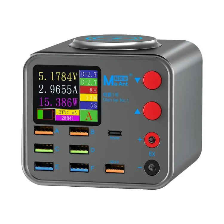 MaAnt Dianba NO.1 Multi-poort draadloze USB PD-oplader, EU-stekker