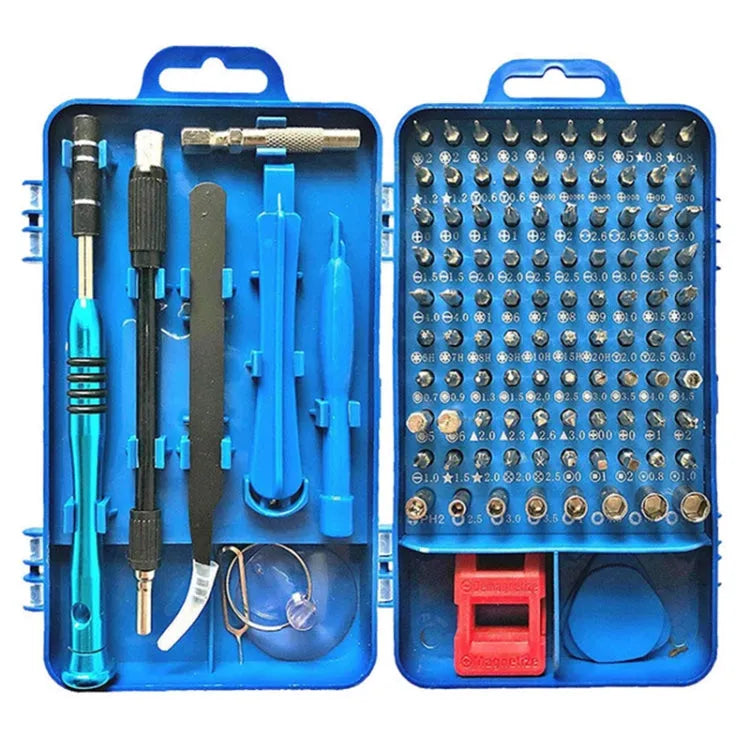 110 in 1 horloge mobiele telefoon demontage onderhoudsgereedschap multifunctionele chroom vanadium stalen schroevendraaier set (blauw)