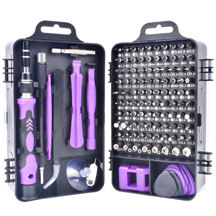 110 in 1 magnetische pruimenschroevendraaier mobiele telefoon demontage reparatietool (paars)