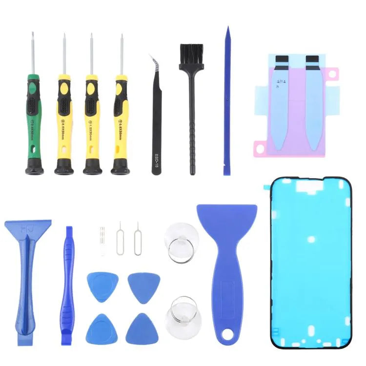 16 JIAFA JF-8182 21-in-1 batterijlijm + waterdichte lijm + reparatieset voor iPhone