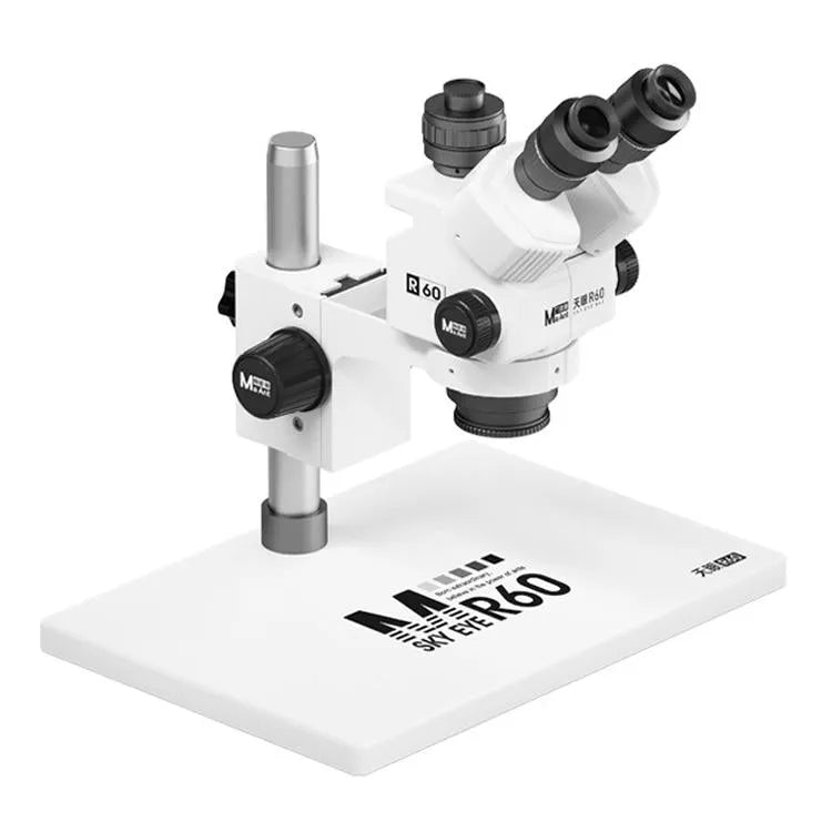 MaAnt Sky Eye R60 7-60X Kleurrijke Trinoculaire Microscoop met Grote Voet (Wit)