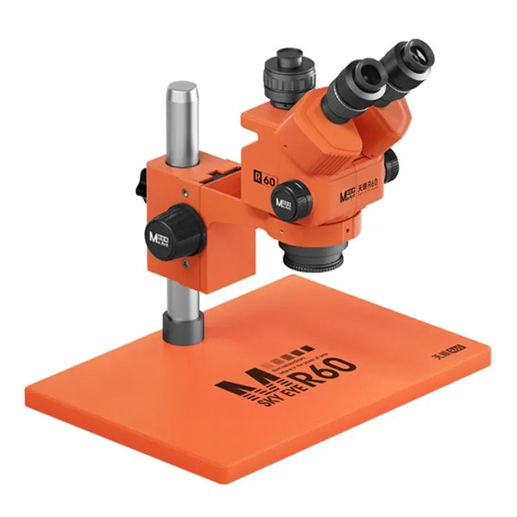 MaAnt Sky Eye R60 7-60X Kleurrijke Trinoculaire Microscoop met Grote Voet (Oranje)