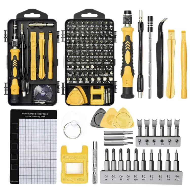 122 in 1 Precisie Magnetische Schroevendraaier Kit (Geel)