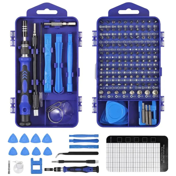 122 in 1 Precisie Magnetische Schroevendraaier Kit (Blauw)