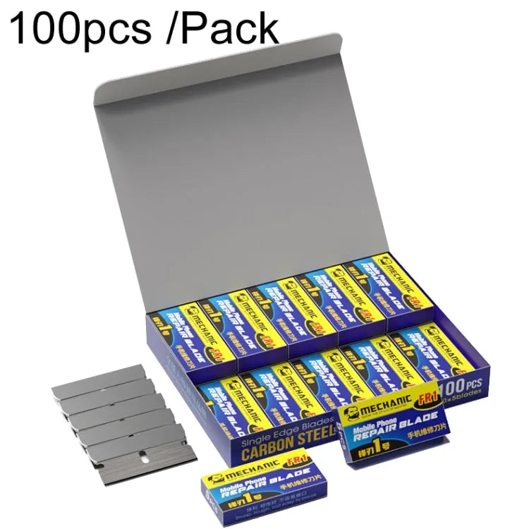 100 stks/pak MONTEUR Schermreparatie Klein mes Ultradunne hoge taaiheid Koolstofstaal Scherpe rand