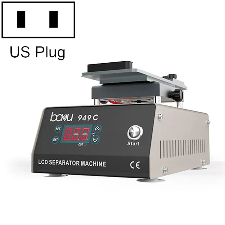 Baku BA949C verwarmd 360-graden roterende snelle LCD-scherm Splitter (US Plug 110V)