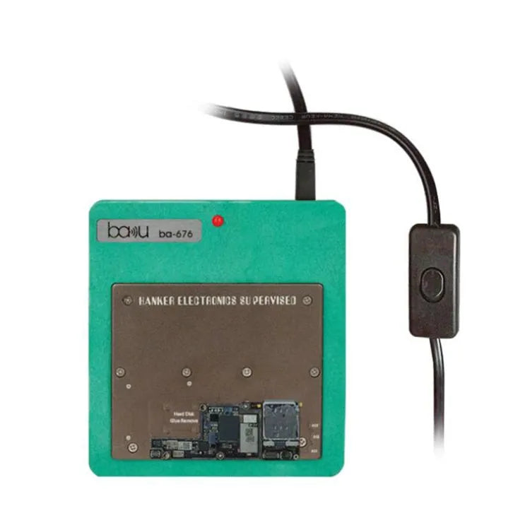 BAKU BA-676 110V-120V Multifunntionele PCB IC-lijm Verwijder thermostatisch verwarmingsplatform voor iPhone X / XS / XS MAX / 11/11 PRO / 11 PRO MAX, CN Plug