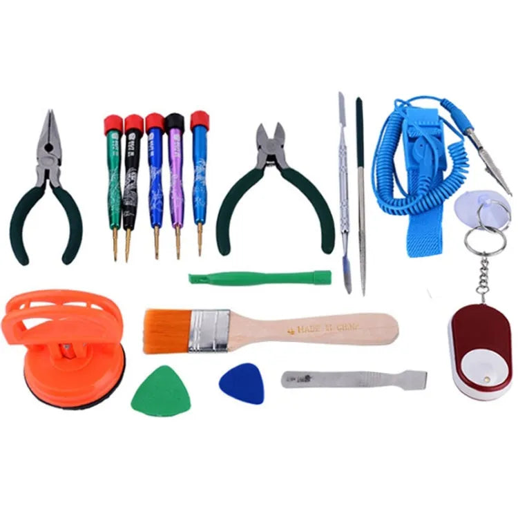 BEST BST-111 17-in-1 professionele multifunctionele reparatiegereedschapset voor mobiele telefoon / laptop
