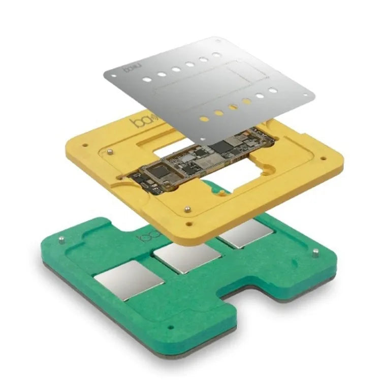 BaKu 3D BGA CPU Tin Planting Mesh Moederbord Reparatie Tin Planting Tafel Voor IPhone A11