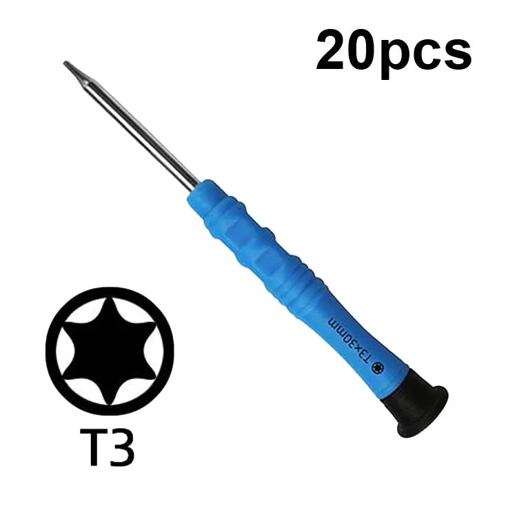 20 stks Mini Schroevendraaier Antislip Mobiele Telefoon Demontage Onderhoud Gereedschap, Serie: T3