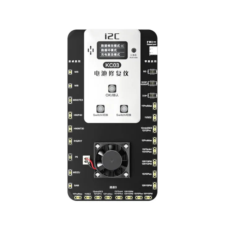 i2C KC03 Multifunctioneel batterij-activeringsdetectie-reparatieapparaat voor iPhone 6-15 Pro Max / Android