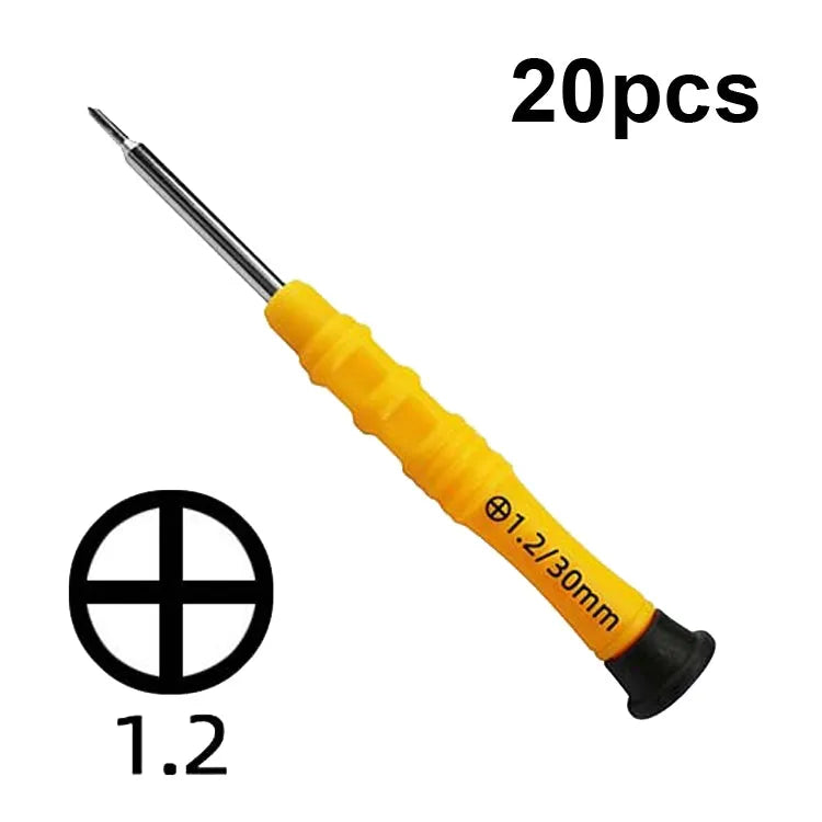 20 stks Mini Schroevendraaier Antislip Mobiele Telefoon Demontage Onderhoud Gereedschap, Serie: 1.2 Phillips