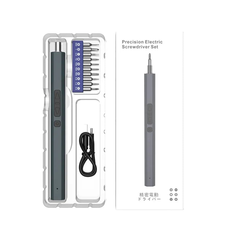 11-in-1 oplaadbare elektrische mini-schroevendraaierset met 3 led-verlichting