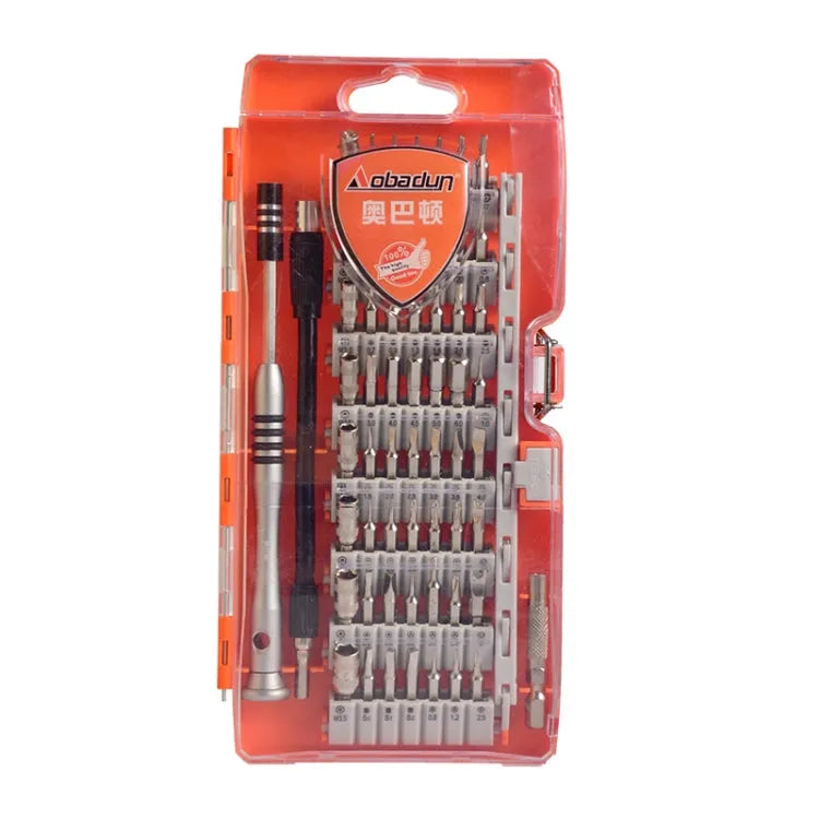 OBADUN 9800 58 in 1 Schroevendraaier Set Handleiding CRV Batch Mobiele Telefoon Demontage Bril Reparatie Tool (Oranje)