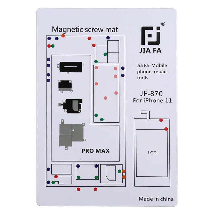 JIAFA JF-870 Magnetisch Pad-schroefbord voor iPhone 11 Pro Max