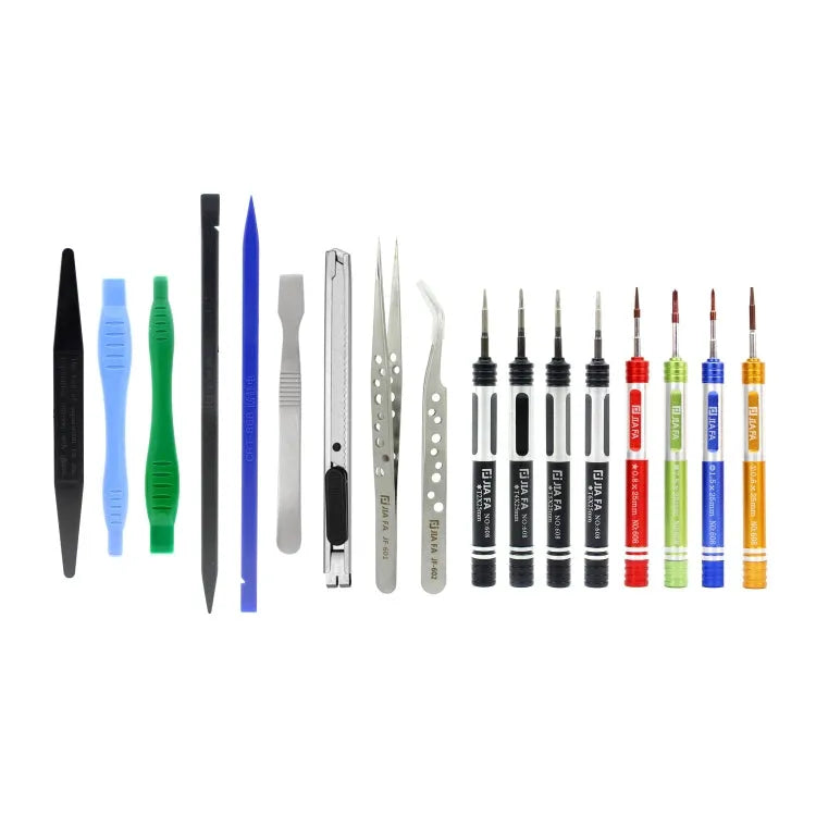 JIAFA JF-8174 17-in-1 multifunctionele reparatiegereedschapset met tas voor verschillende mobiele telefoons