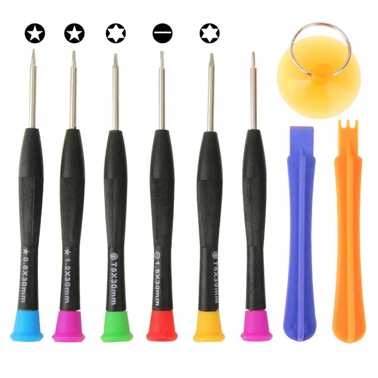 9 in 1 professionele schroevendraaier reparatie open tool kit voor iPhone 6 & 6s / iPhone 5 & 5S