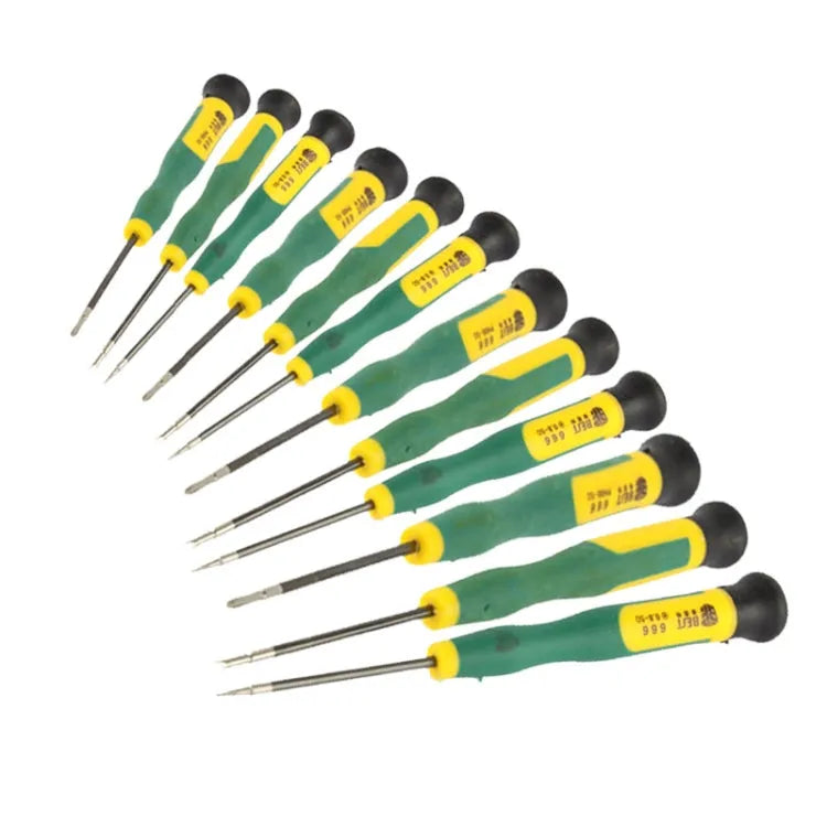 12 in 1 schroevendraaier reparatiegereedschapset T2 T3 T4 T5 T6 T8 Ph00 Ph000 (Bst-666) (groen)