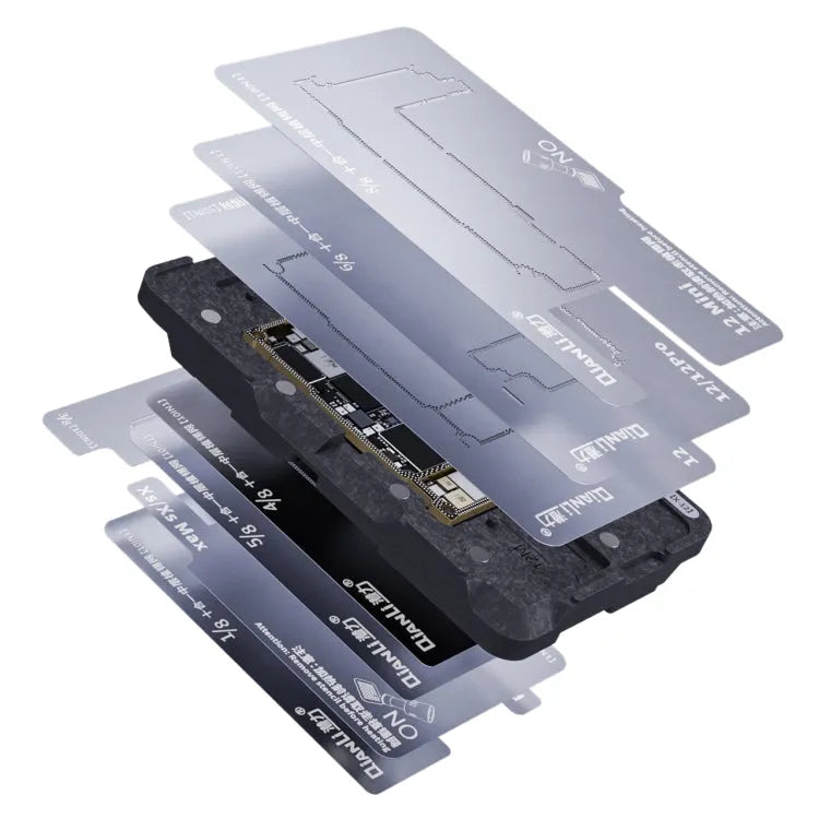 Qianli 10 in 1 Middenframe Reballing Platform voor iPhone X / XS / XS MAX / 11/11 PRO / 11 PRO MAX / 12/12 PRO / 12 Mini / 12 Pro Max