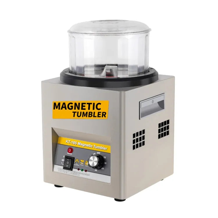 KT-185 Magnetische polijsttrommel Roestvrijstalen ontbraam- en polijstmachine, EU-stekker (zwart)