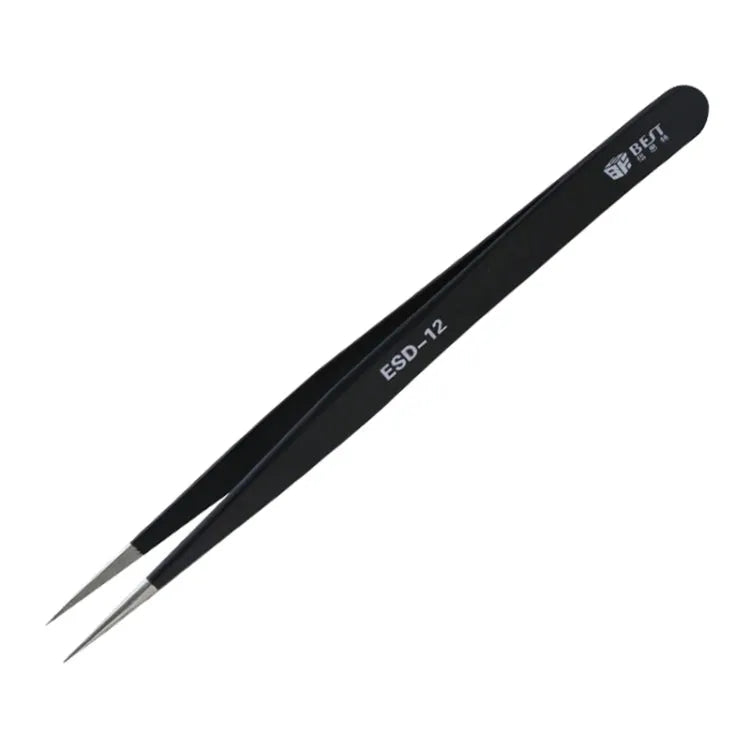 BEST BST-12 Precisie antistatische ESD roestvrijstalen pincet