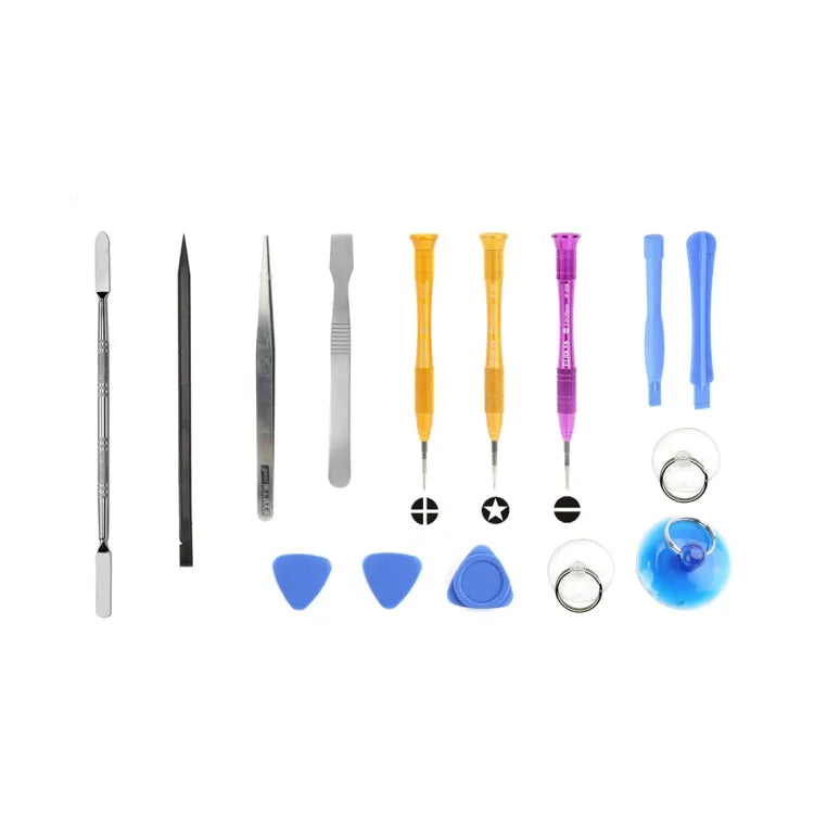 JF-8133 15-in-1 metalen + plastic iPhone-speciale reparatieset voor demontage