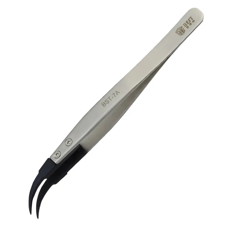 BESTE BST-7A pincet met gebogen kop voor reparatie van mobiele telefoons / computers