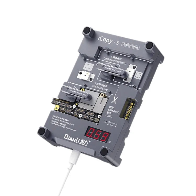 Qianli iCopy-S Dubbelzijdige Chip Test Stand 4 in1 Logic Baseband EEPROM Chip Non-Removal Voor iPhone X / XS / XR / XS Max