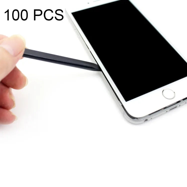 100 STKS JIAFA P8820 Reparatietool voor mobiele telefoons Double-end Spudgers (zwart)