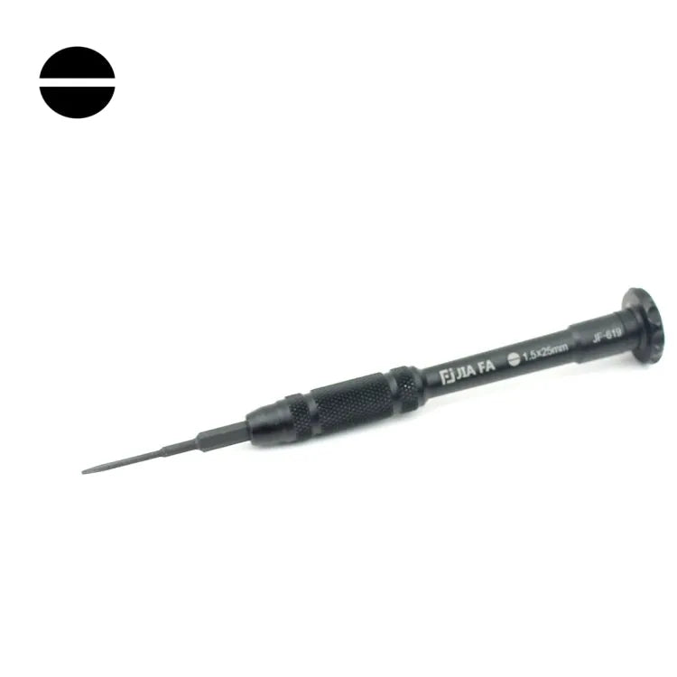 JIAFA JF-619-1.5 Reparatietool voor mobiele telefoons 1,5 x 30 mm sleufschroevendraaier (zwart)