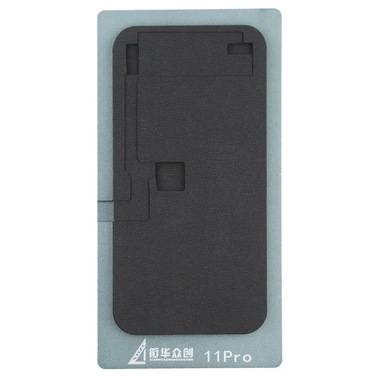 XHZC LCD-scherm Geen kantelen Flex-kabel Fit Mat Lijmverwijderingsmal voor iPhone 11 Pro