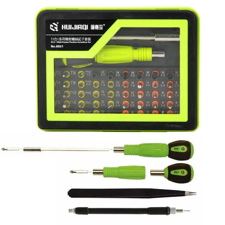 HUIJIAQ 53-in-1 multifunctionele schroevendraaierset Combinatie elektronisch digitaal reparatiegereedschap