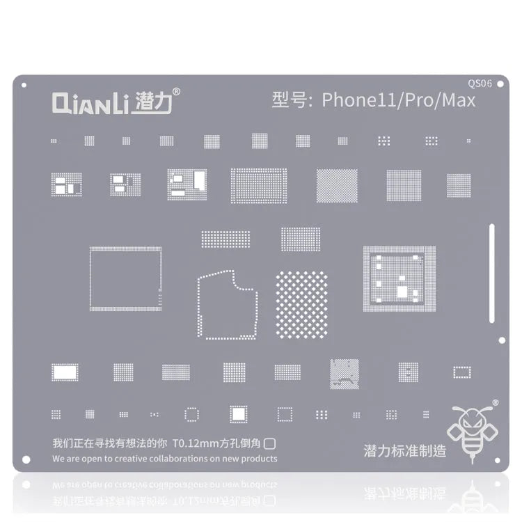 QIANLI QS06 Vervangende Bumblebee-stencil voor iPhone 11 / 11 Pro / Max