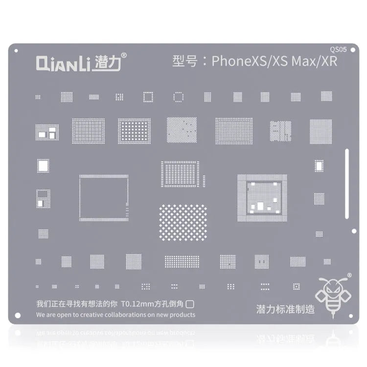 QIANLI QS05 Vervangende Bumblebee-stencil voor iPhone XR / XS / XS Max