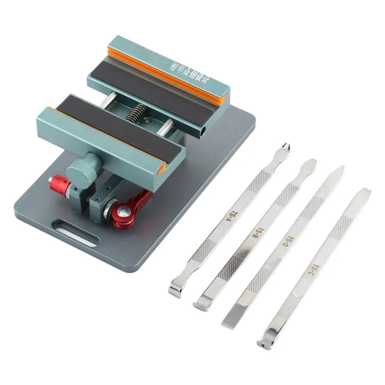 XHZC-125360 graden roterende multifunctionele printplaat armatuur moederbord reparatiehouder + 4 in 1 metalen koevoet set