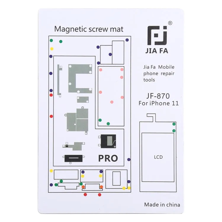 JIAFA JF-870 Magnetisch Pad-schroefbord voor iPhone 11 Pro