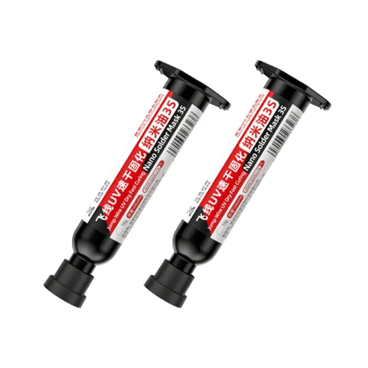 2 stks Qianli MEGA-IDEA Nano Soldeer Masker 3S Sprong Draad UV Droog Snel Uithardende Lijm